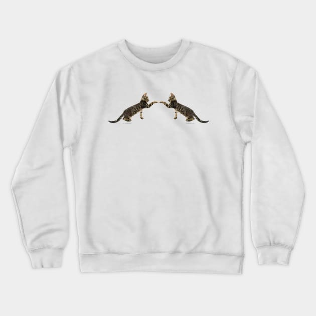 The Mirrored Cat Crewneck Sweatshirt by newmindflow